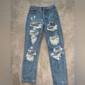 LIONESS Lightwash Baggy Fit Jeans Size XS